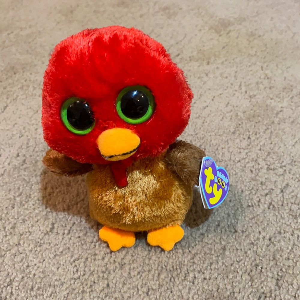 new rooster beanie baby with tag still on